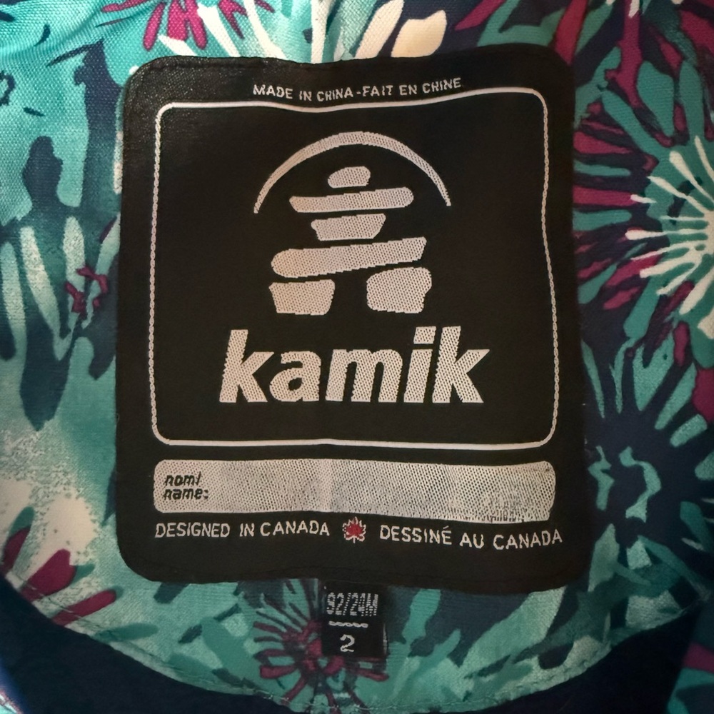 Kamik Blue and Pink Puffer Jacket - Picture 2 of 2